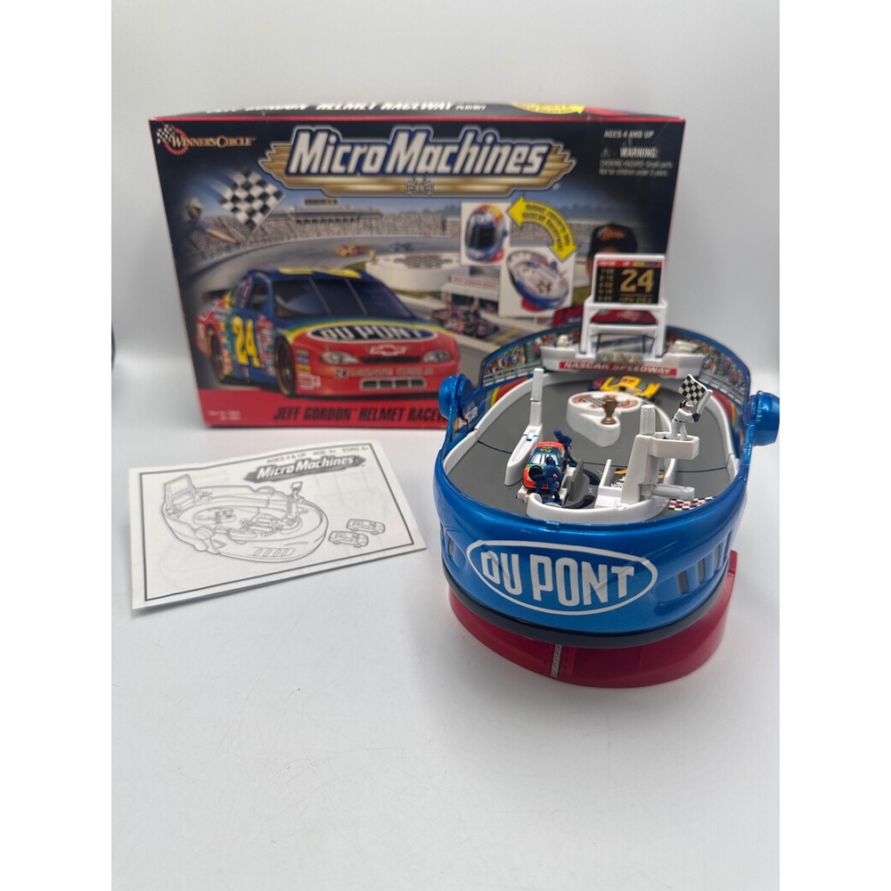 Micro Machines Jeff Gordon Helmet Raceway Playset NASCAR Winners Circle 1999 #24